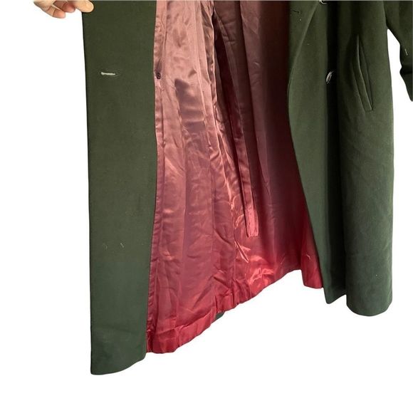 LISA FASHION Of Toronto Vintage Wool Cashmere Oversized Winter Coat Green XL - Picture 6 of 9
